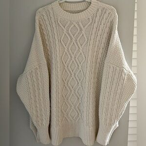 Abercrombie & Fitch Oversized Cable Knit Sweater XL